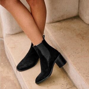 Sezane Classic Black Ankle Boots